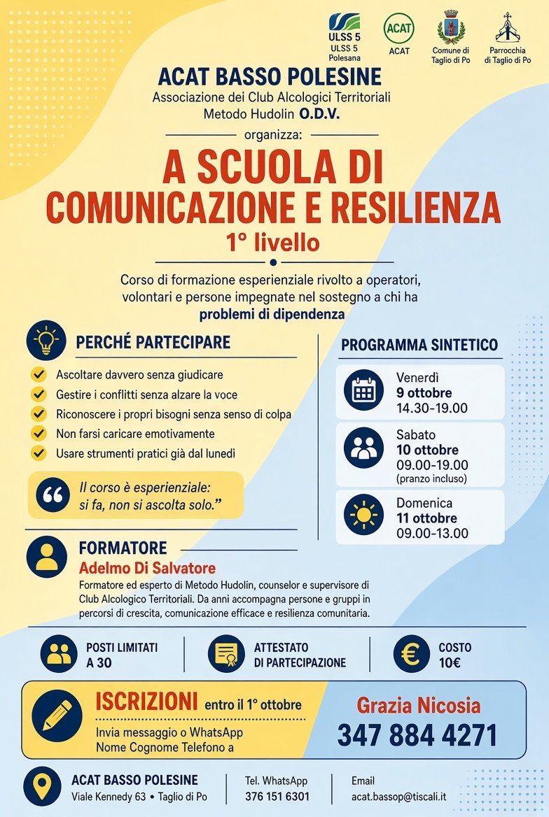 Locandina Corso Taglio di Po